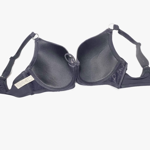 Dorina Fiji Black Seamless Smooth Bikini Top Silver Hardware Womens size 38D - Picture 9 of 9